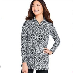 Lands End long sleeve tunic rash guard cover-up